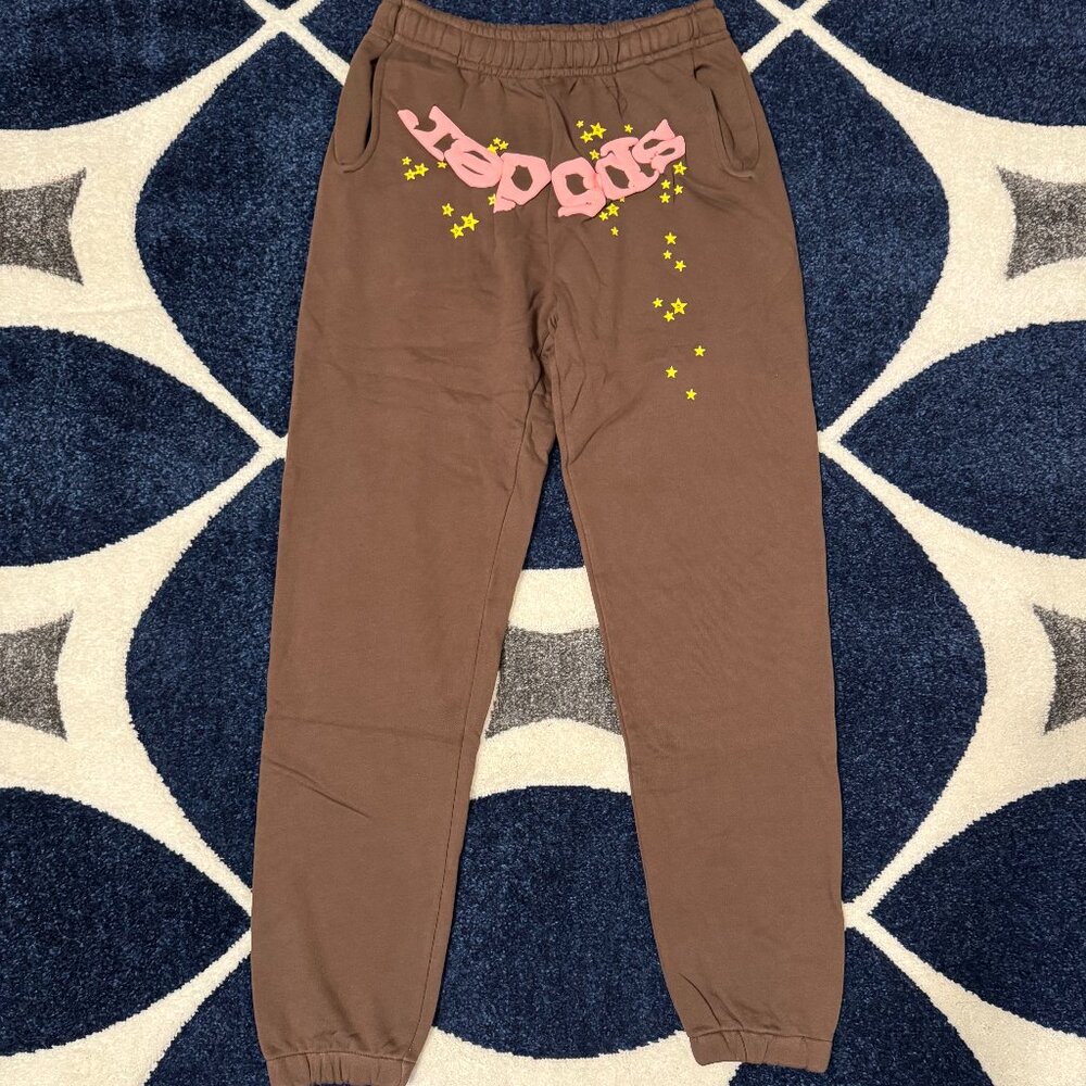 Sp5der Classic Sweatpant Brown Mens Large